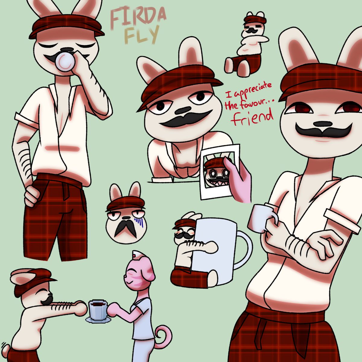 _Firdafly's tweet photo. I like this freaky coffee rabbit dude #animalhospital https://t.co/qZWj6CcAaQ