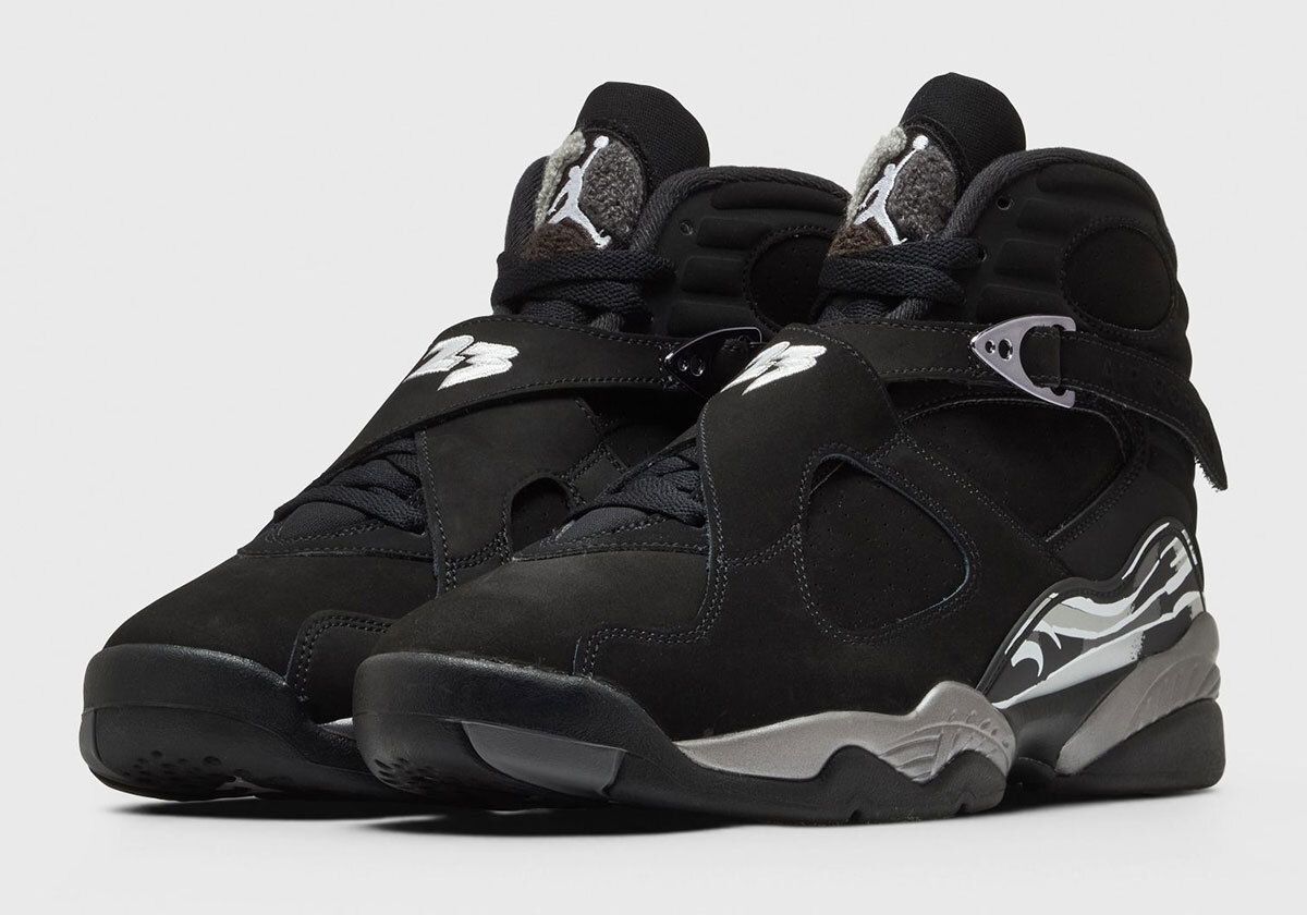 SneakerNews's tweet photo. Air Jordan 8 "Black/Chrome" ⚒️ 

Retailers in Europe are dropping these on July 13th; U.S. release date expected in September.

Get a closer look >> https://t.co/9WHHpA7dOD https://t.co/XBUd7PNh8N