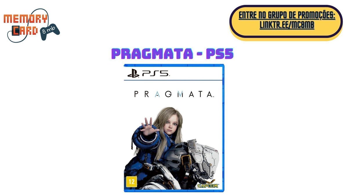 MC8MB's tweet photo. PRAGMATA - PlayStation 5

Cupom: CRAQUE10
R$ 269,10 em até 6x

https://t.co/g34O2OqQRS
_____

Entre no Grupo de Promoções do Memory Card:
https://t.co/DxcfGwh3xg https://t.co/nehHIy1Rwu