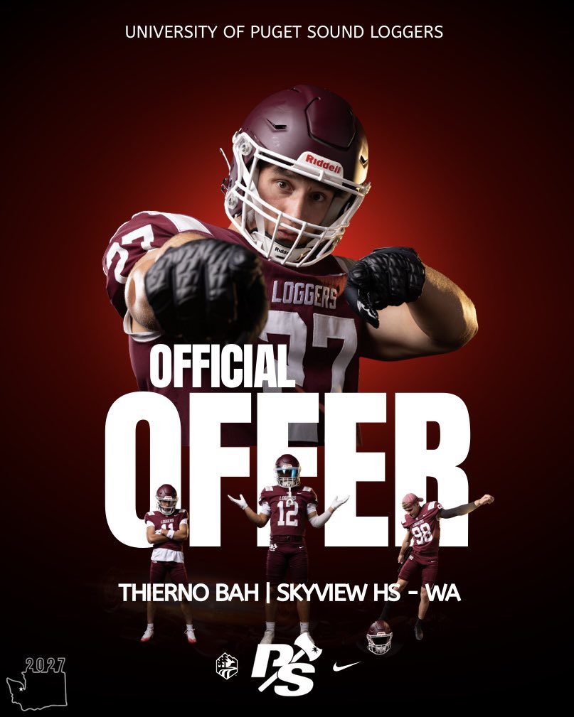 t_bah09's tweet photo. Been in contact with @CoachATChau for a while now and just wrapped up a great phone call and was blessed to receive an offer to play at the University of Puget Sound! Go Loggers!! @P_S_football https://t.co/1xg3M4x9T8
