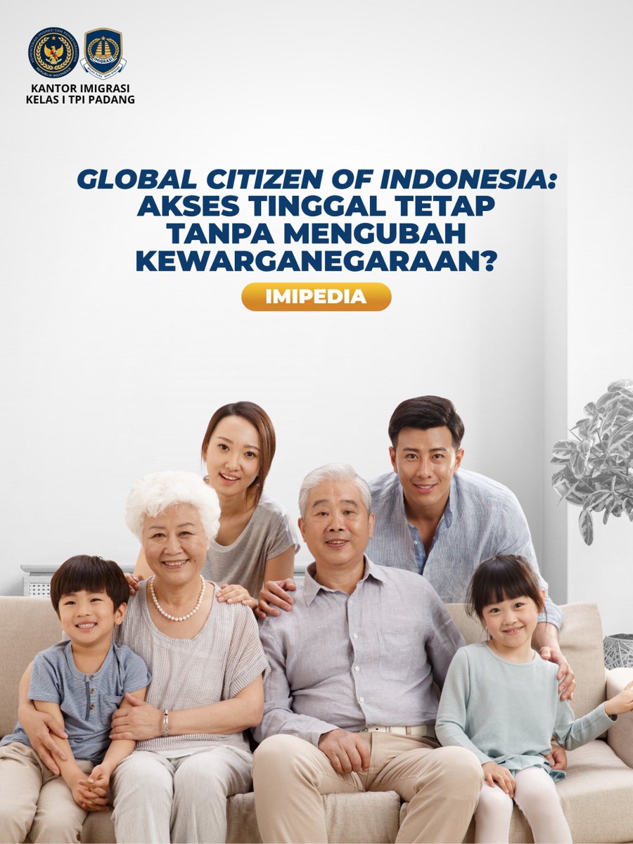 imipadang's tweet photo. Hai Sahabat Mido, pernah mendengar istilah Global Citizenship of Indonesia (GCI)?

GCI merupakan kebijakan pemberian izin tinggal tetap bagi Warga Negara Asing (WNA) yang memiliki keterikatan kuat dengan Indonesia, tanpa mengubah status kewarganegaraan asalnya. https://t.co/O64k2j1ezR