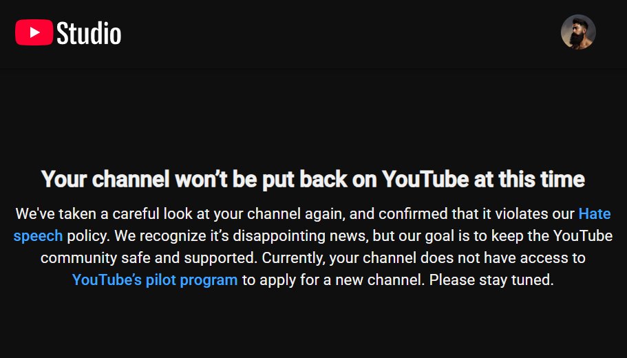 jakeg_official's tweet photo. 🚨 Attention @TeamYouTube @YouTubeCreators @YouTube

My channel @jakeg_official was terminated overnight with no strikes, no warning, and no indication of which specific video violated policy.

My channel covered current events using a mix of real commentary and AI-generated satirical content. I enabled YouTube's AI-generated content disclosure when publishing these videos.

If I violated a policy, please tell me which video and what specifically violated it. Give me the opportunity to understand and correct it instead of permanently deleting years of work overnight.

Please review @jakeg_official