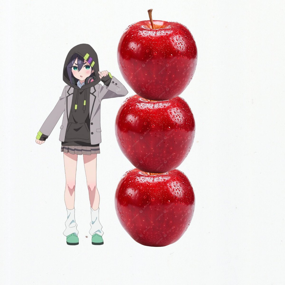 SamHardylol's tweet photo. Kurumi is under 3 apples tall https://t.co/MJPNoYMLdX