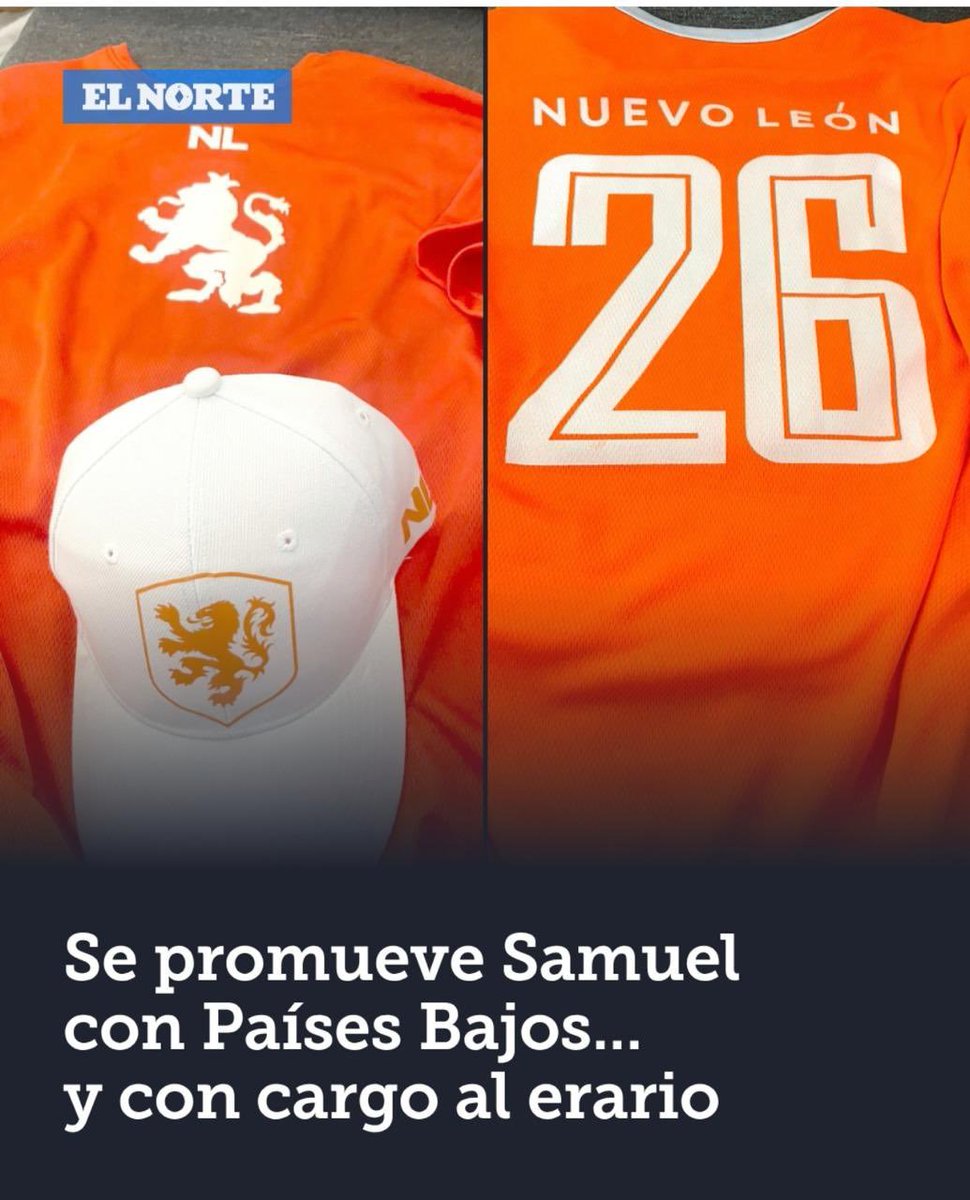 MLopezSanMartin's tweet photo. Una más de Samuel García 

 El gobierno de Nuevo León repartió miles de playeras y gorras para la "Orange Party" por el juego de Países Bajos contra Marruecos 

📹 @elnorte https://t.co/1q5QCjEYRp