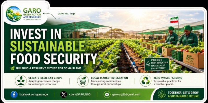 GARO3x's tweet photo. 🌾Food Security &amp; Climate Adaptation in Somaliland 
#FoodSecurity #ClimateSmartAg #SustainableDevelopment #GARO #Somaliland https://t.co/wGTGx06PsY