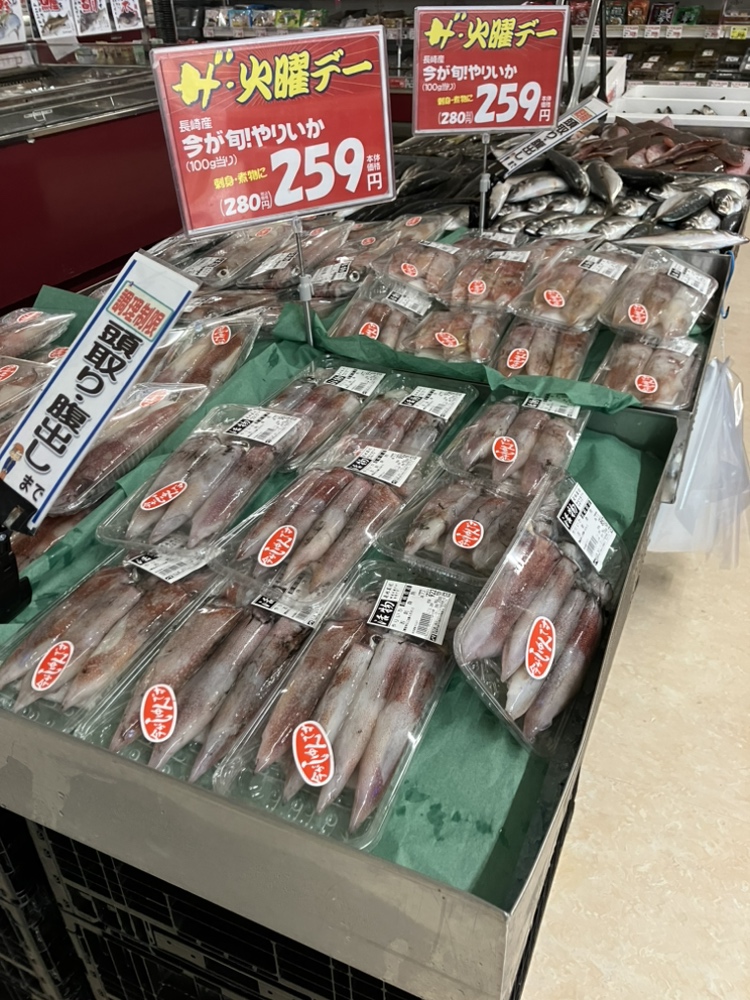 06_morinaga's tweet photo. ジメジメ梅雨空を吹き飛ばせ☔️
本日も新鮮な食材を揃えて元気に営業中！
野菜バラ売りセール必要な分だけ無駄なく買えて経済的✨
🐟朝採れ！鮮魚コーナーバツグンの鮮度！今夜はお刺身？煮魚？
🥩豪州産 牛こま切れガッツリ炒��物や肉じゃがに大活躍です！
 #雨 　#お買い得 　#晩ごはん　＃日本代表 https://t.co/JeSCYJs7Av