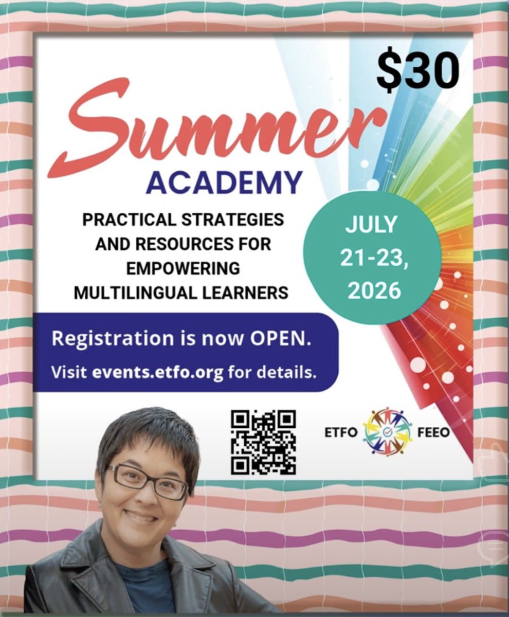ESL_fairy's tweet photo. Do you want some proven strategies and resources to help you work smarter instead of harder to support your students on ESL and ELD programs? Join us July 21-23 for three days of learning for only $30. Register at https://t.co/u06cJTMQSM 

#ETFOSA 
#OntEd https://t.co/YzqVLniiWS