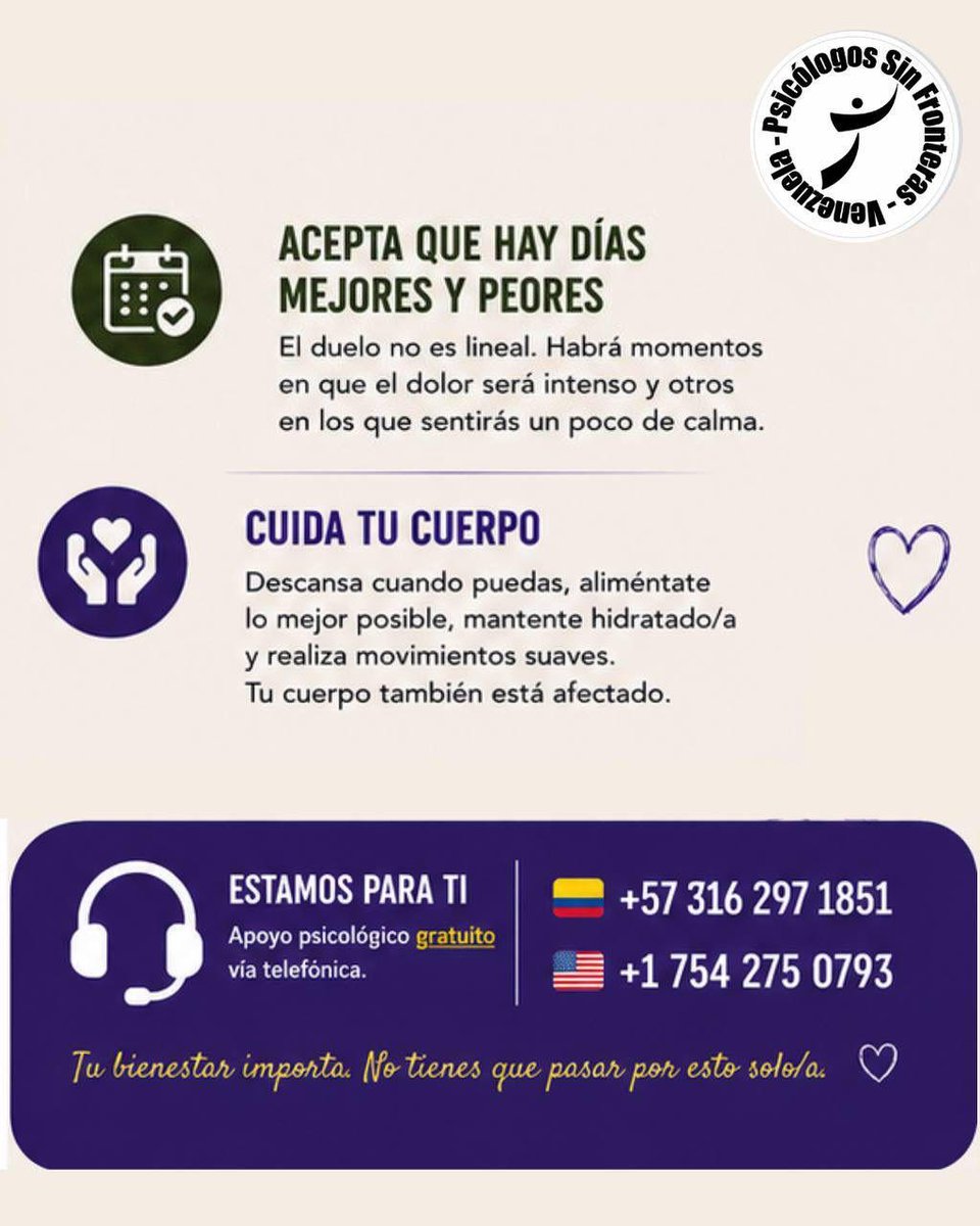 psfvenezuela's tweet photo. Cómo manejar las pérdidas y el duelo en estos momentos tan doloroso. Favor divulgar. https://t.co/UTFDvo5Oeg