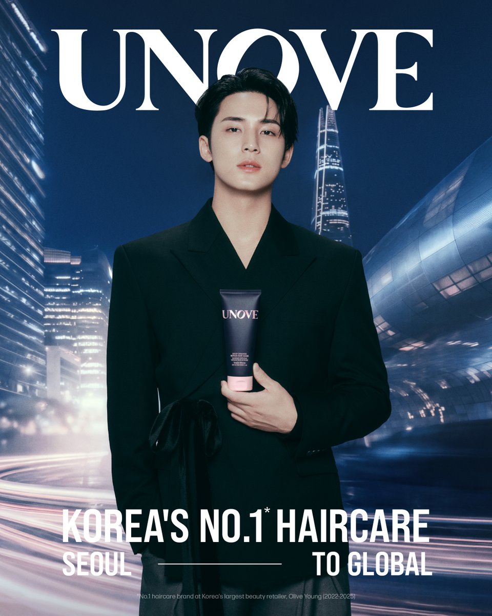 UNOVE_KR's tweet photo. 𝐒𝐄𝐎𝐔𝐋 𝐓𝐎 𝐆𝐋𝐎𝐁𝐀𝐋 🌎
서울에서 글로벌로 뻗어나가는 어노브.

앰버서더 민규와 함께하는
𝗞𝗢𝗥𝗘𝗔’𝘀 𝗡𝗢.𝟭 𝗛𝗔𝗜𝗥𝗖𝗔𝗥𝗘,

어노브의 비현실적 부드러움과
감각적인 향을 경험해 보세요.

Surreal softness, Powerful repair.
4년 연속 올리브영 1위*의
압도적인 제품력을 바탕으로

서울에서 시작한 어노브는
많은 분들의 성원 덕분에
이제 40개국에서 사랑받는 브랜드가 되었습니다.

앞으로도 더 많은 분들의 일상에
어노브의 부드러움을 전할
우아하고 대담한 여정을 함께해 주세요.

#어노브 #UNOVE #민규 #MINGYU