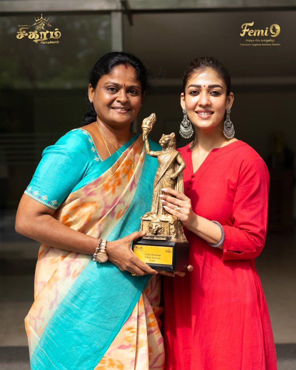 Jitendra_9012's tweet photo. Some journeys don’t just reach the top — they redefine it. Mrs. Latha Kathirvel, Erode, earns her 9 Star honor at GBC3 – சிகரம் தொடுவோம் 🚀 Built with grit. Driven by purpose. Celebrated at the highest level — with recognition from Femi9 Co-Founder #Nayanthara herself. ✨ https://t.co/TStDULebaB