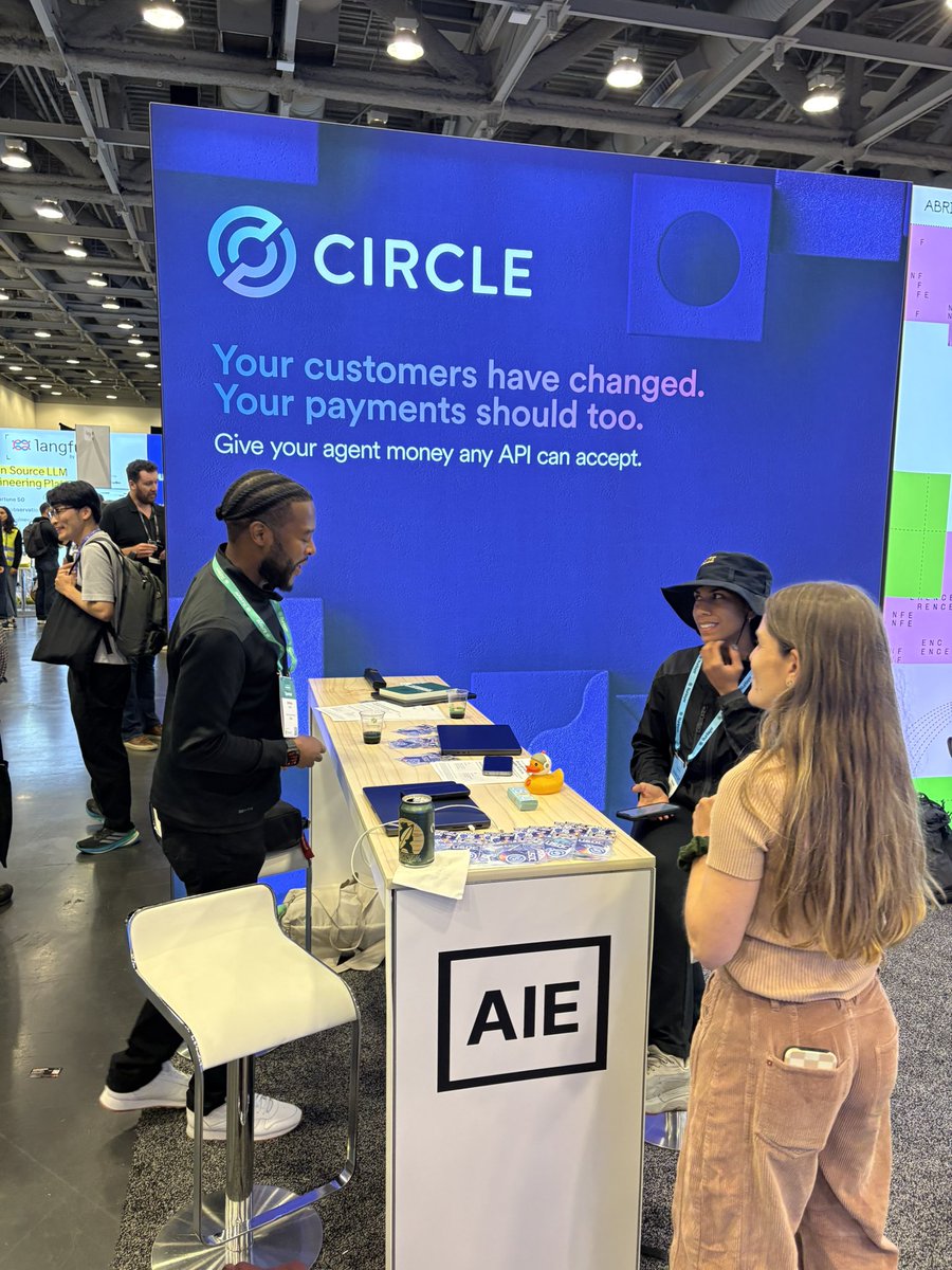 corey__cooper's tweet photo. We’re at @aiDotEngineer World Fair and the response to @USDC being the currency of AI agents has been overwhelmingly positive https://t.co/Q4IEKU2Ntp