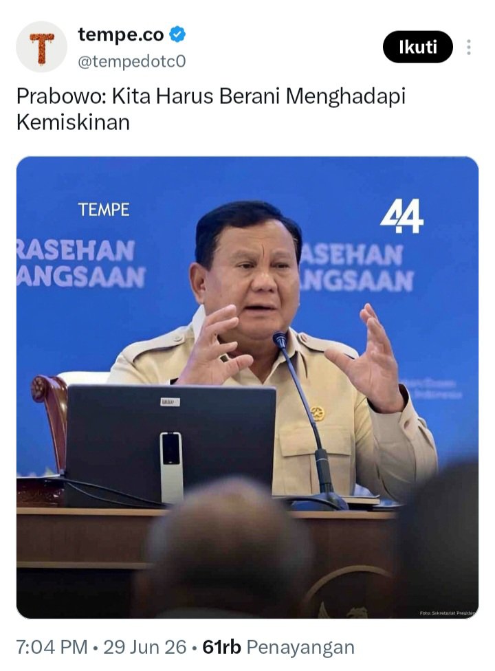 Sharly_aj's tweet photo. @bakuldimsum_ Kemiskinan itu kejam, bisa merenggut nyawa

Dan pemerintah yg memiskinkan rakyatnya, berlipat2 kejamnya

Himbauan jgn takut misin ini dibuaikan oleh orang yg kekayaannya 2 triliun n ga perna susah seumur hidupnya https://t.co/WvLzV2ejFz