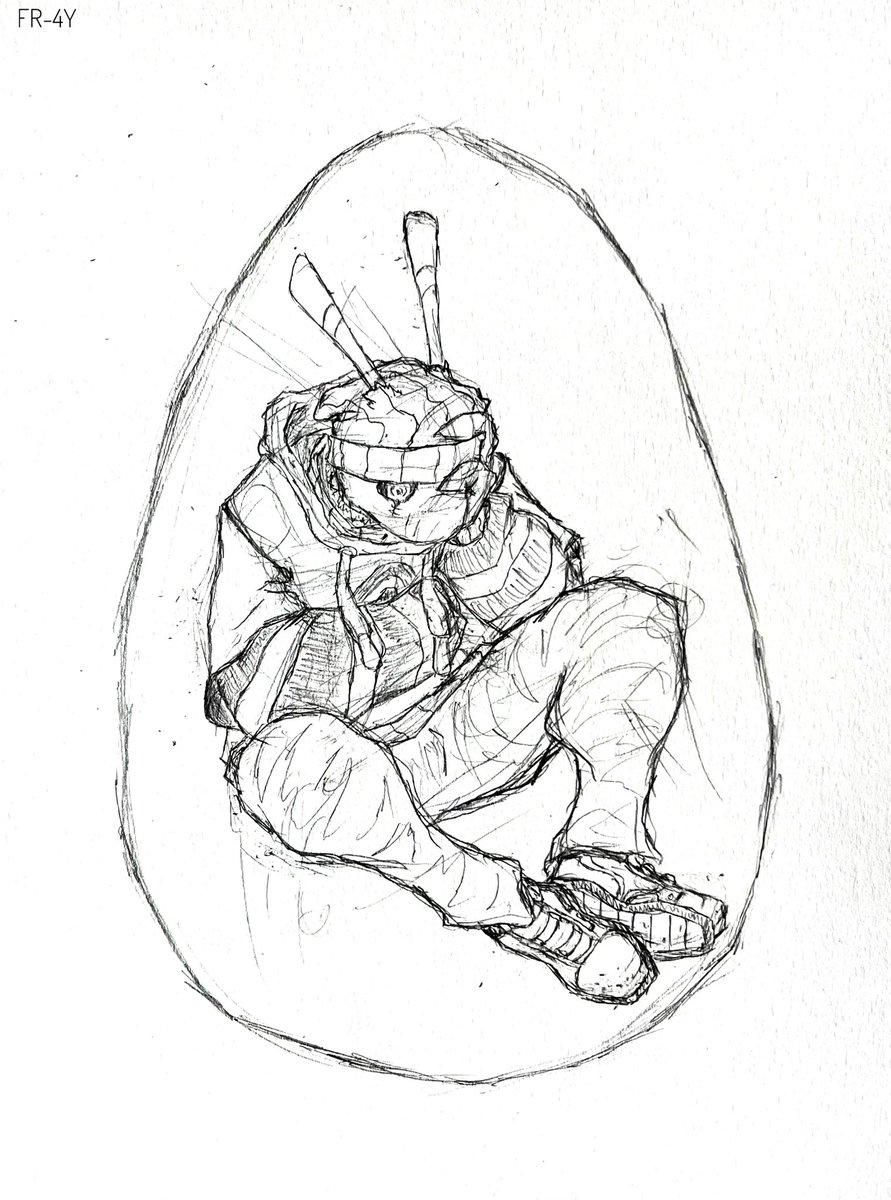 FR_4Y's tweet photo. I’m out of town right now so I won’t be able to focus on main drawing for now 
So here this doodle I did that I really liked 
I might come back and add ink to this 
#doodle #art #traditionalart #bug #bugoc https://t.co/KmBK9YqmO1