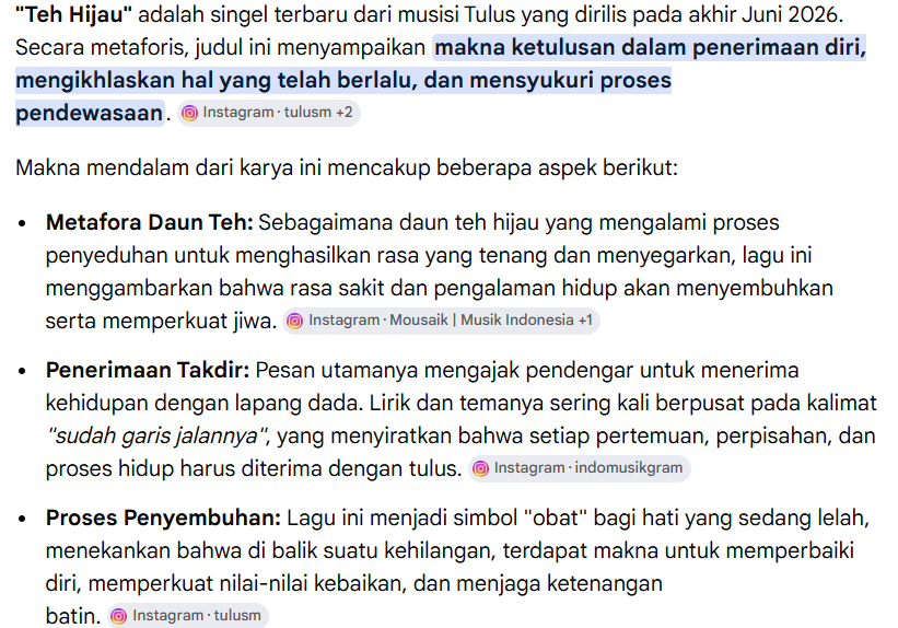 pyoneroir's tweet photo. Selaras.

Tulus - Teh Hijau 🌱 @tulusm @temantulus https://t.co/cjZ9ZWjEEJ