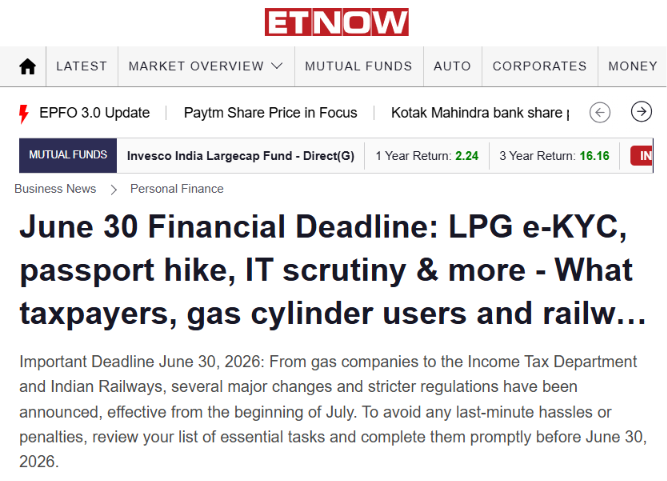 manoj_216's tweet photo. Today is the last day for several financial compliances - from tax-related requirements to LPG e-KYC and other regulatory deadlines. 
Miss them, and you could face penalties or service disruptions.
Funny how the system never misses its deadline.
You miss a tax payment: Interest starts.
You miss an EMI: Penalty starts.
You miss a credit card payment: Charges start.

But when your refund, insurance claim or complaint is delayed...the standard message is "It is under process."