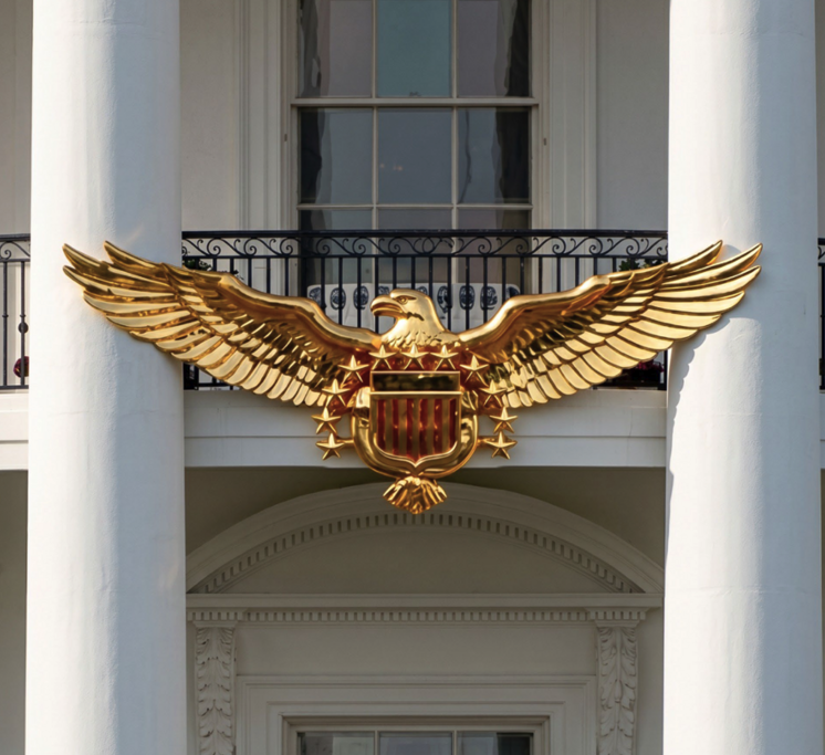 Polymarket's tweet photo. JUST IN: Trump unveils a “Golden Gift” for the White House ahead of America’s 250th birthday. https://t.co/QASCA8LzNY