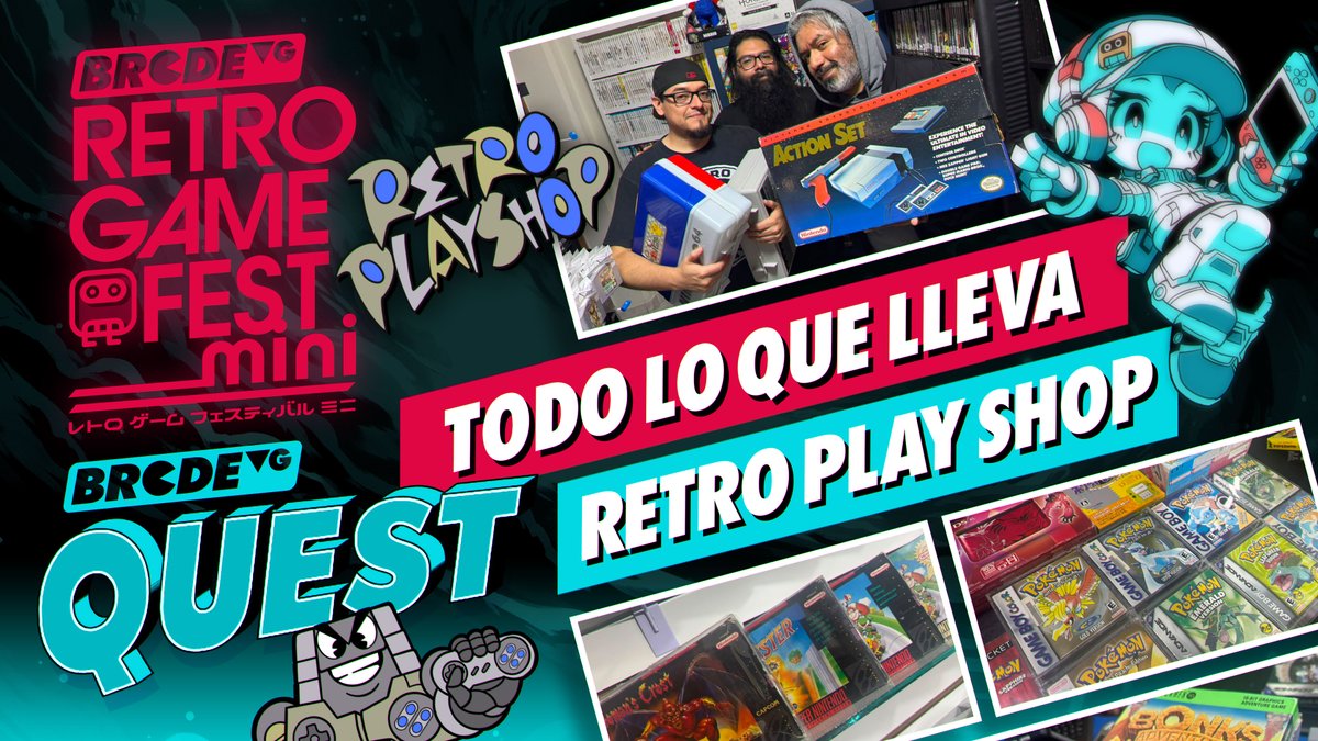 BRCDEvg's tweet photo. Descubre todos los juegos, consolas y coleccionables que llevará la banda de @RetroPlayShop a #RGFmini en este nuevo BRCDEvg Quest 📸👾
➡️ https://t.co/sdGwbhF5dI https://t.co/Q51rD0ZCtB