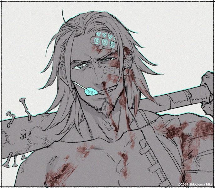 「#おじさんのイラストだけで興味を持ってくれる方へ届け」|ニカ（kaninonika)のイラスト