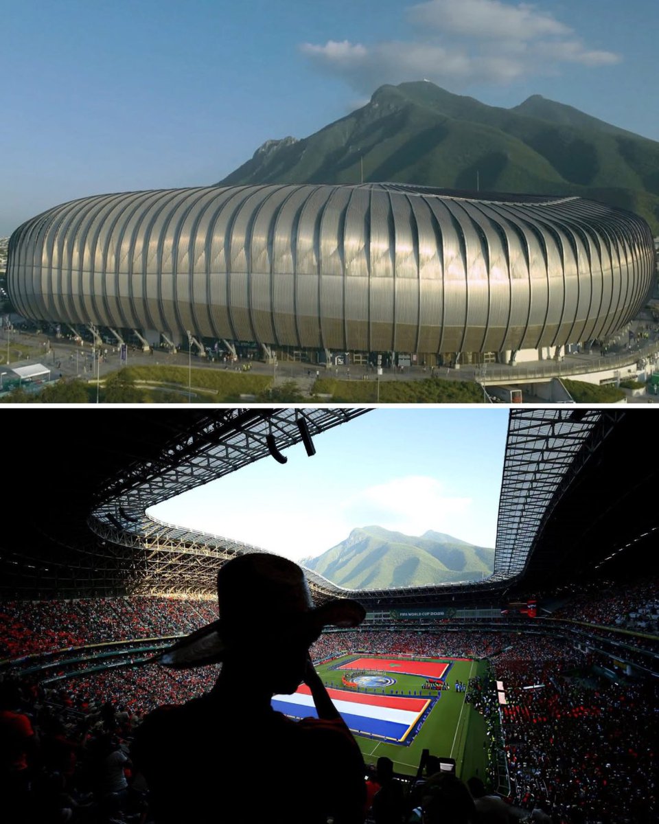 ultras_clips's tweet photo. World Cup football with a UNREAL mountain view in Monterrey 🇲🇽⛰️🤩 https://t.co/0SV3JBRio7
