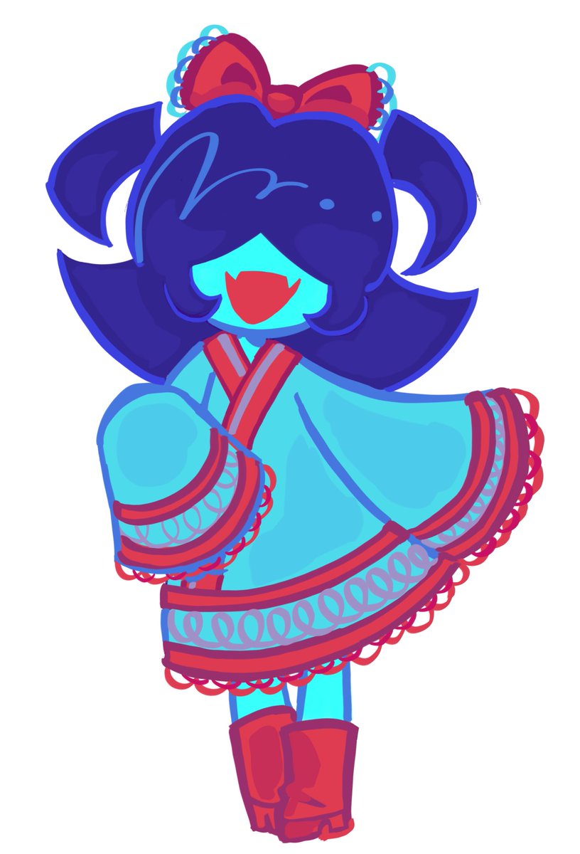 krissypooooooo's tweet photo. pink and aqua doodle #deltarunespoilers #deltarunefanart #deltarune https://t.co/qixQ222IZv