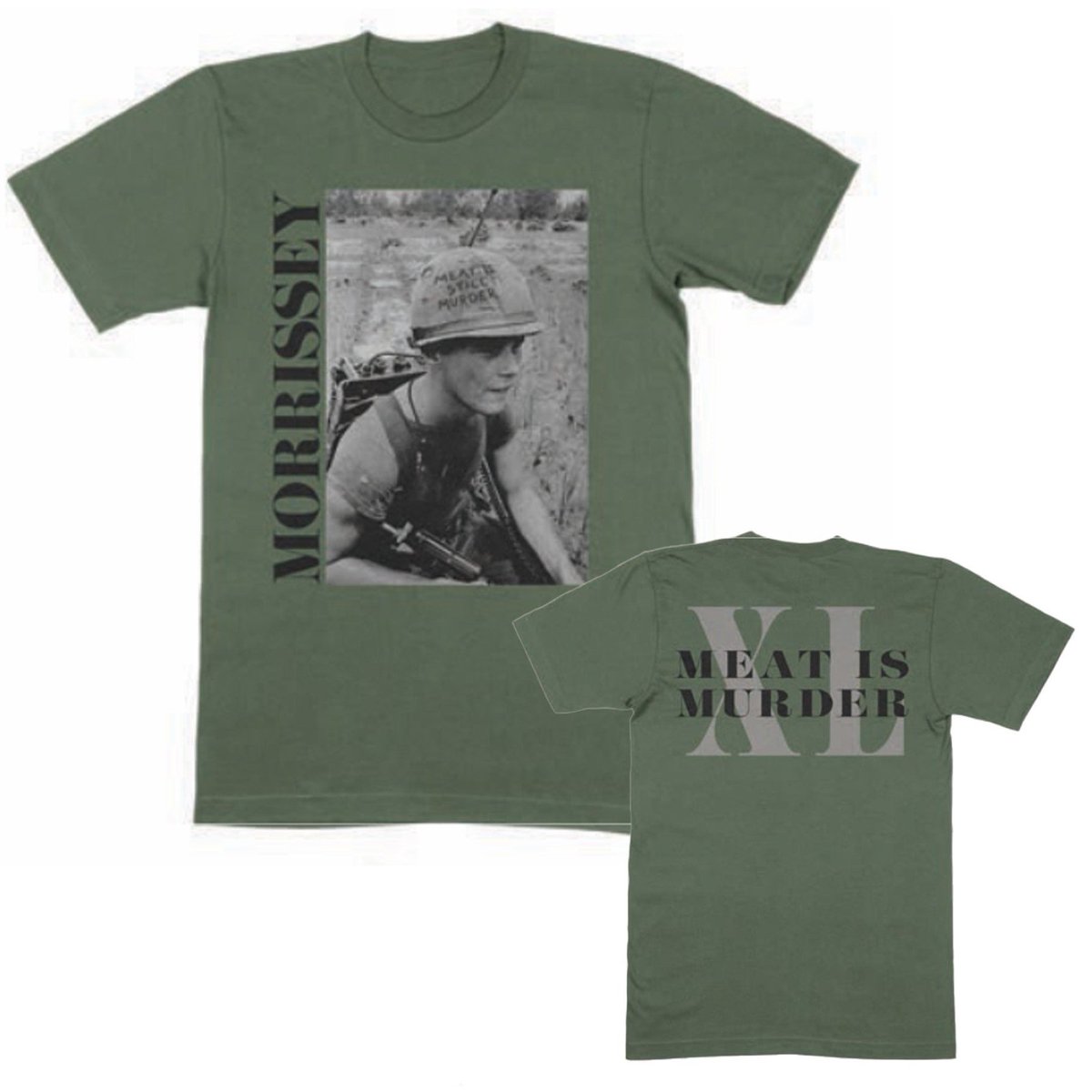 consequence's tweet photo. Morrissey is selling merchandise that features artwork from two of The Smiths' classic albums -- Meat Is Murder and The Queen Is Dead -- only Morrissey's name appears in place of the band's. https://t.co/OuZgDqEkDI