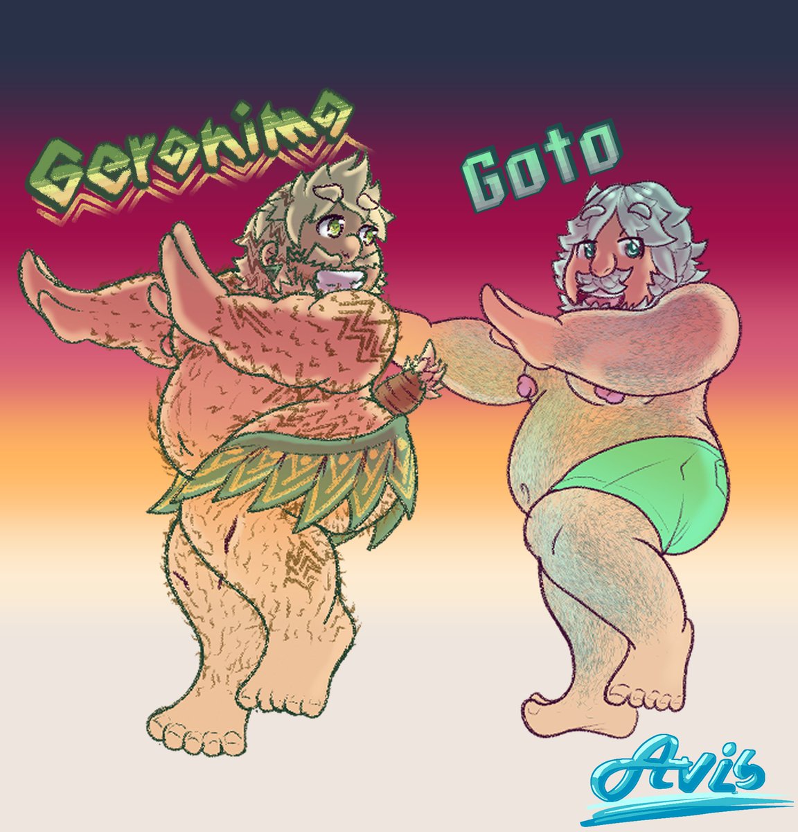 AvisBaraarts's tweet photo. Hula Dancers~Geronimo🇲🇽 + Goto🇯🇵 https://t.co/92aQnl9MaD