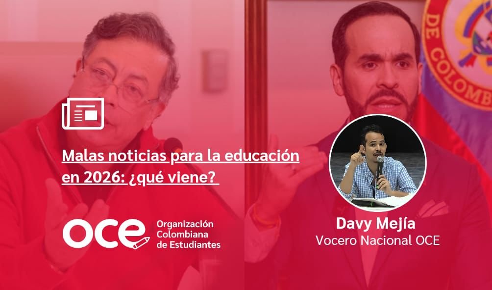 dmejiapaz1's tweet photo. 🚨 En 2026 fueron varias las malas noticias para la educación superior en Colombia.

✏️ ¿Cuáles son los retos del movimiento estudiantil frente al gobierno de De La Espriella? 👀

Análisis completo aquí 👇
https://t.co/ZPXrDLpMtn https://t.co/QCUpVFe7OH