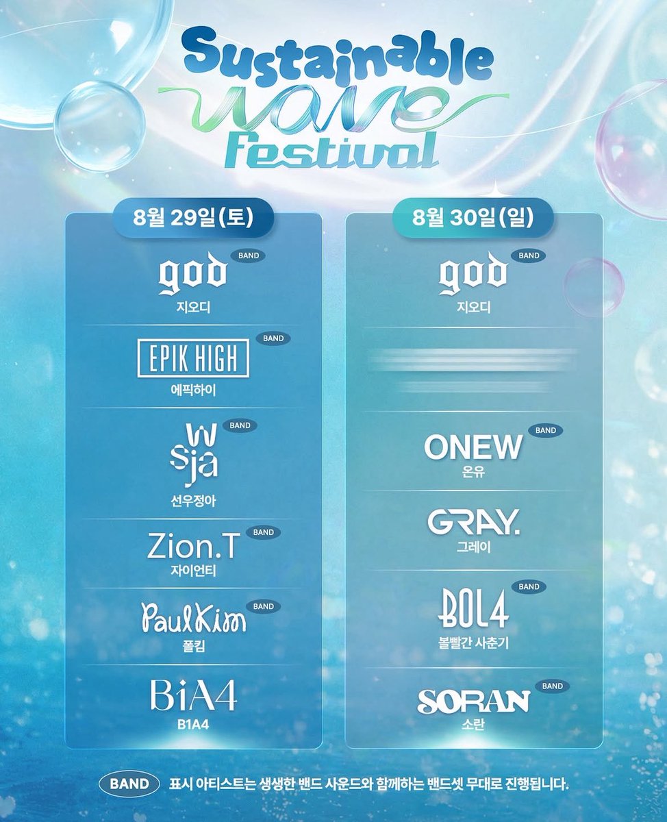 _yozzangbb's tweet photo. 하이라이트 Sustainable Wave Festival 나오나보다🌊 https://t.co/X5WjweyC0v
