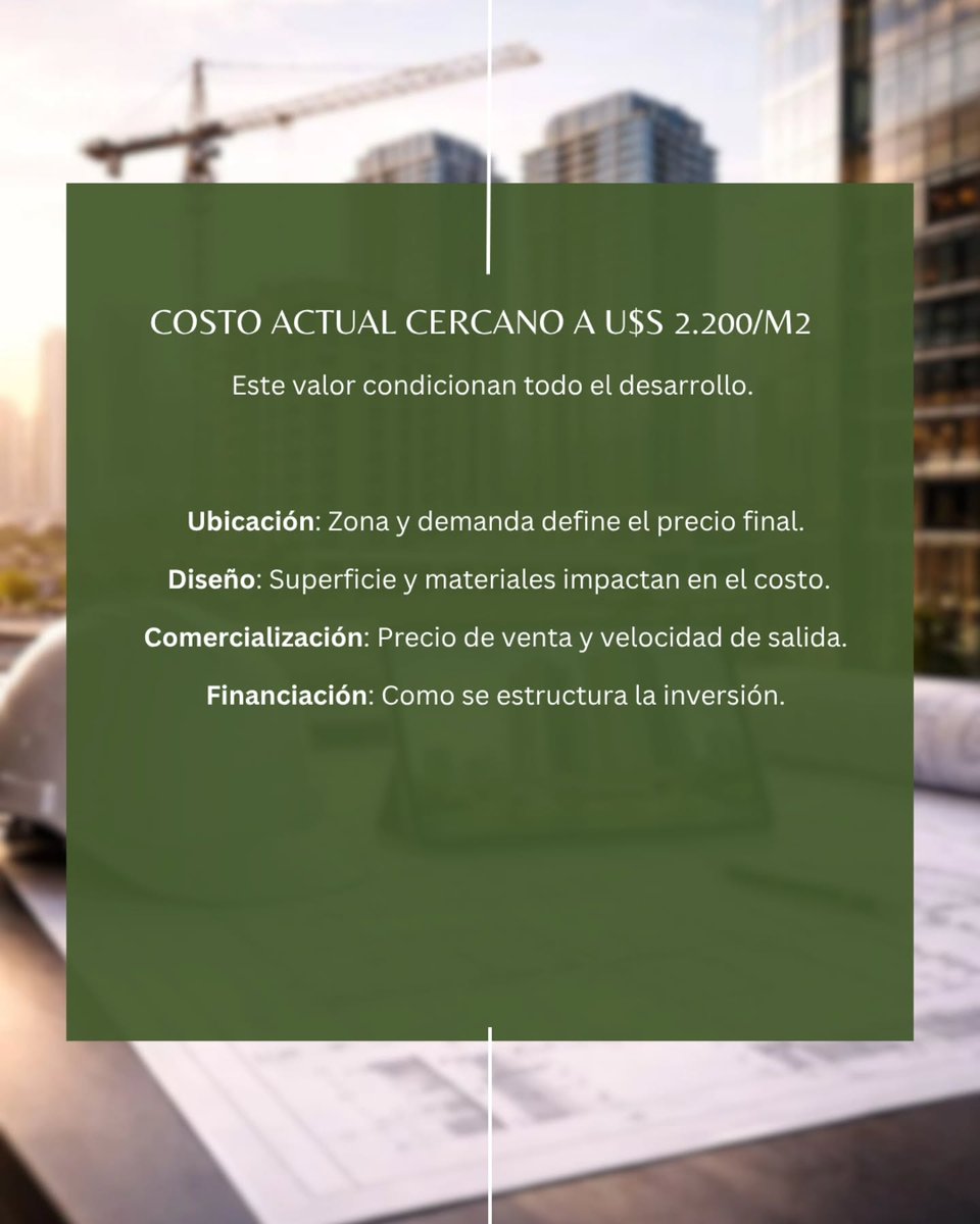 GonzaRealEstate's tweet photo. Con costos cercanos a U$S 2.200/m², cualquier error en cálculos, ubicación o diseño puede comprometer la rentabilidad.
 
✅ La precisión es la base de un proyecto viable.

 Analizar cada variable es la única forma de decidir con seguridad. https://t.co/MDbmmFVWuT