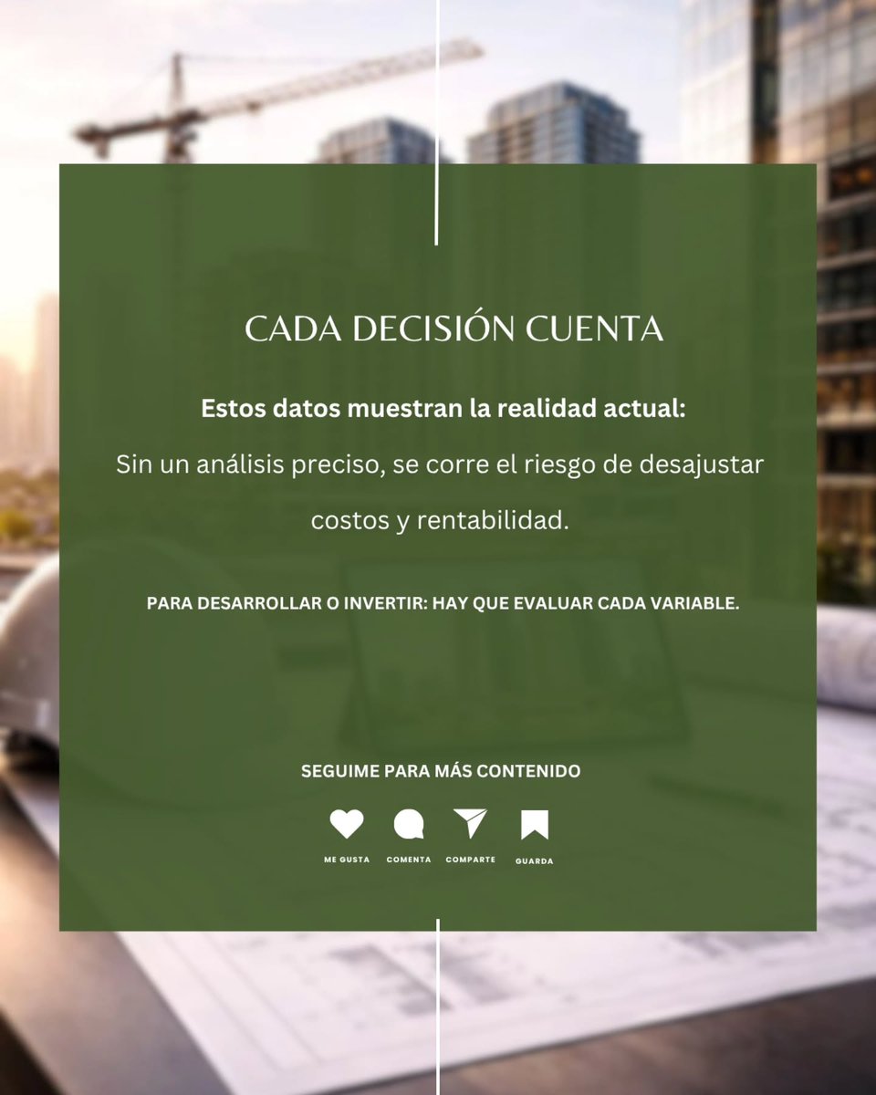 GonzaRealEstate's tweet photo. Con costos cercanos a U$S 2.200/m², cualquier error en cálculos, ubicación o diseño puede comprometer la rentabilidad.
 
✅ La precisión es la base de un proyecto viable.

 Analizar cada variable es la única forma de decidir con seguridad. https://t.co/MDbmmFVWuT