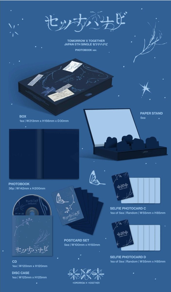 TXTintl_twt's tweet photo. NOTICE | 260630

Pre-orders for TOMORROW X TOGETHER's 5th Japanese single, "セツナハナビ (Setsuna Hanabi)," are now open.

The single will include a total of four tracks, including an alternate version of the title track.

To commemorate the release of "Setsuna Hanabi," a premium live concert has also been announced!

Customers who pre-order or purchase eligible products through the TOMORROW X TOGETHER Weverse Shop or UNIVERSAL MUSIC STORE will be entered into a lottery for a chance to win an invitation.

Available versions:
• Special Version
• Photobook Version
• Photocard Version
• Standard Version
• Member Solo Jacket Version

🔗 https://t.co/IoSsNmunIO
🔗 https://t.co/QK49fk85OT

#セツナハナビ #Setsuna_Hanabi
#TOMORROW_X_TOGETHER