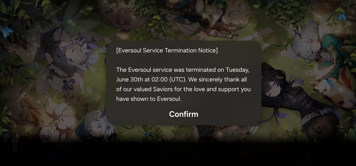 SoraKo_98's tweet photo. This is absolutely miserable and devistating....rip #eversoul I'll never forget u not u nor #princessconnect u saved me from myself till the end.... https://t.co/8F4FQsXLHH
