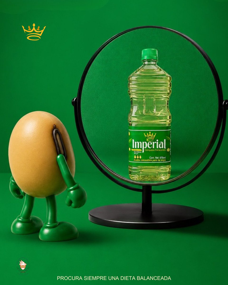 aceiteimperial's tweet photo. Lo que eliges todos los días, termina definiendo quién eres 💚
#eleccion #food #soya #oil #fyi #viral #espejo #decisiones #AceiteImperial #ElSaborDeElegirBien #CocinaConCalidad #VidaBalanceada #HechoParaCompartir #ImperialEnTuMesa https://t.co/zmv7gYZkYA