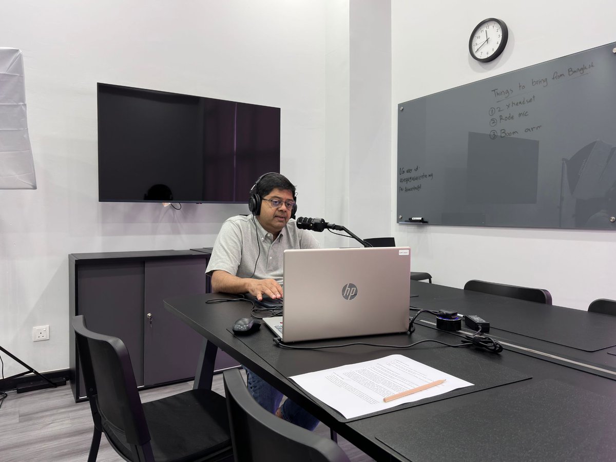 jamesgomezsg's tweet photo. On 26 May 2026, a behind-the-scenes look at the recording of Episode 3 of Asia Centre's Big Ideas Podcast, "Operating Innovatively."

Episode 3 will be out soon! Stay tuned.

#AsiaCentre #AsiaCentreBigIdeas https://t.co/v6Zj6VUUAe