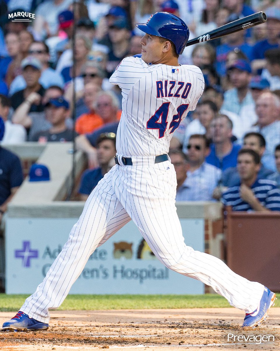 WatchMarquee's tweet photo. Anthony Rizzo CRUSHED a massive 423-foot 3-run home run at Wrigley 10 years ago 👏

💭 | @Prevagen https://t.co/YWIiVbbMnz