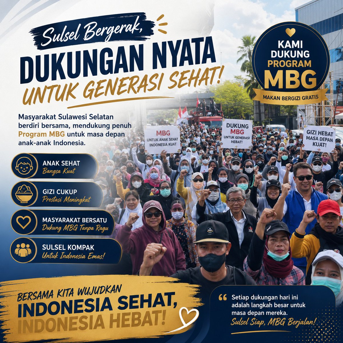 Anjayani675's tweet photo. Langkah strategis demi memutus rantai masalah gizi buruk. Apresiasi setinggi-tingginya untuk program Makan Bergizi Gratis yang didukung penuh secara nyata oleh masyarakat Sulawesi Selatan.
#MakanBergiziGratis #SolusiGizi #SulselBergerak https://t.co/Wm039Ol3oi