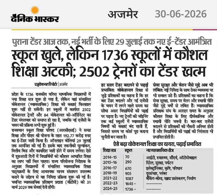 pawangarg14690's tweet photo. @SunilVocat30003 @KumariDiya @ashokgehlot51 व्यावसायिक शिक्षा में बदलाव की बातें बहुत हुईं, लेकिन शिक्षकों की स्थिति आज भी नहीं बदली।
ठेका व्यवस्था, अस्थिर रोजगार और वर्षों की सेवा के बाद भी कोई स्थायी नीति नहीं।
राजस्थान सरकार बताए—व्यावसायिक शिक्षकों को सम्मानजनक और स्थायी रोजगार कब मिलेगा? @KumariDiya @ashokgehlot5 https://t.co/PxVLuHiaUN