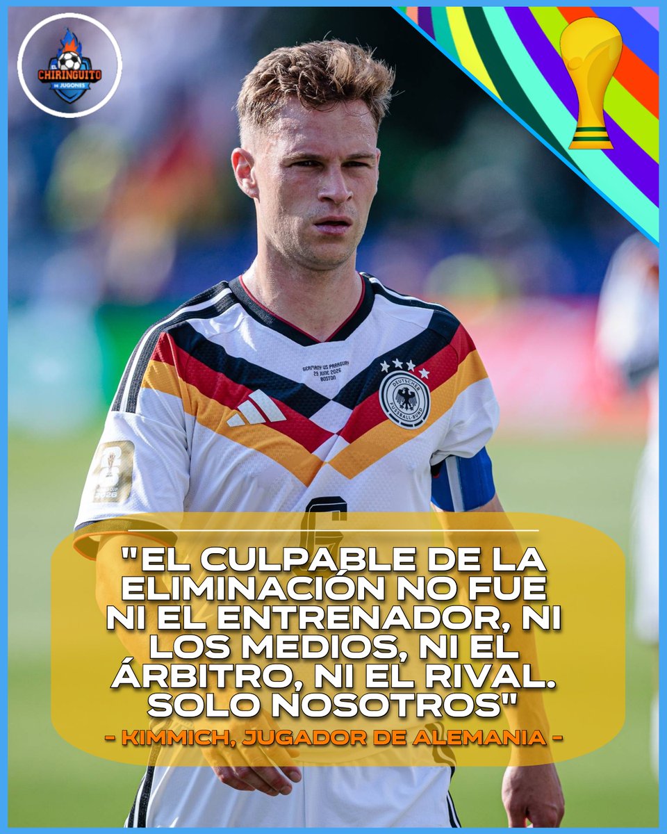 elchiringuitotv's tweet photo. 🗣️ La autocrítica de Kimmich tras la eliminación de Alemania ante Paraguay en penaltis...

"Merecimos ser eliminados". https://t.co/aiWEP4Qzkj