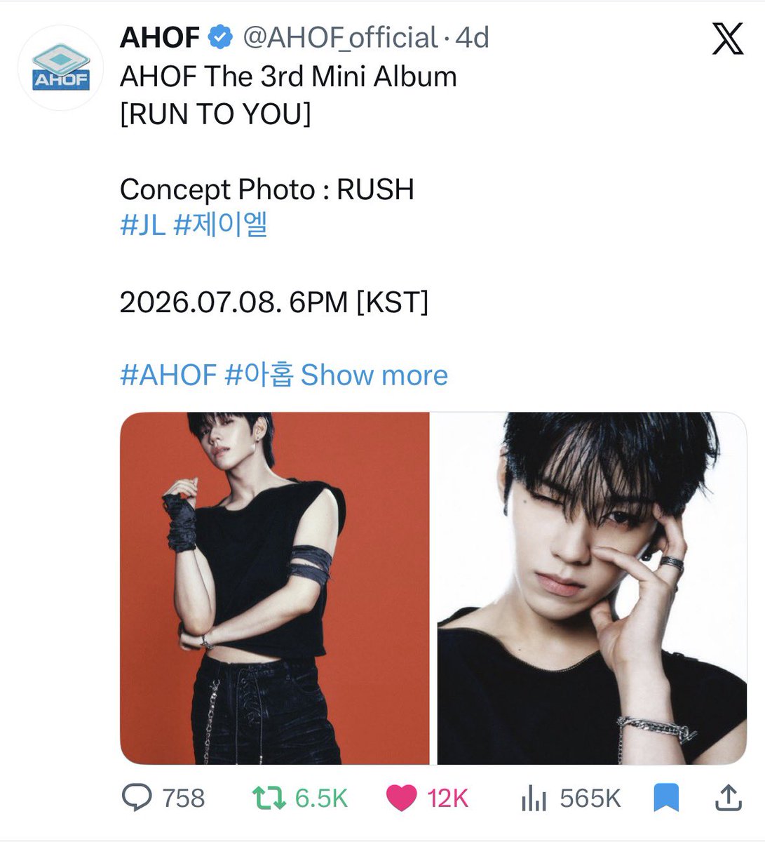 JLGlobalFanbase's tweet photo. This love for JL is truly priceless. ❤️‍🔥

These concept photos continue to receive so much love and engagement, proving just how much our ace captivates everyone. Let’s keep showing up for JL by engaging with every post and sharing the hype he deserves!

#AHOF #아홉
#AHOF_JL #제이엘
@AHOF_official