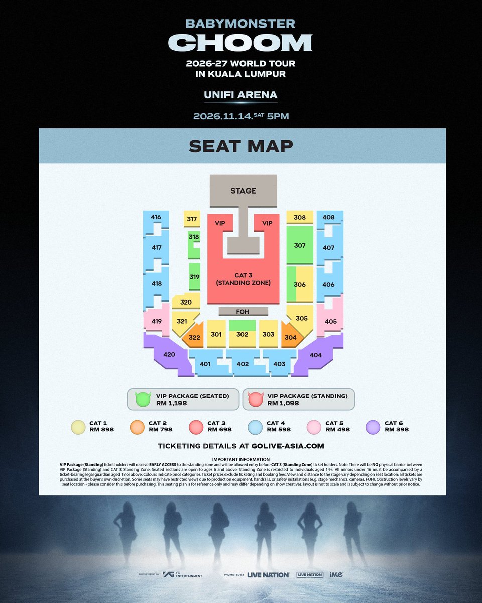 asuciww's tweet photo. [TICKETING SERVICE]

BABYMONSTER IN KL

🇲🇾 14 November 2026
📍Unifi Arena

🔆 Service Charge RM60/ticket
🔆 No cancellations,if cancel no refund
🔆 Very experienced team
🔆 Fully refundable except for sc

#babymonsterinkl #choominkl #babymonsterinmy https://t.co/xaoQw81qpr
