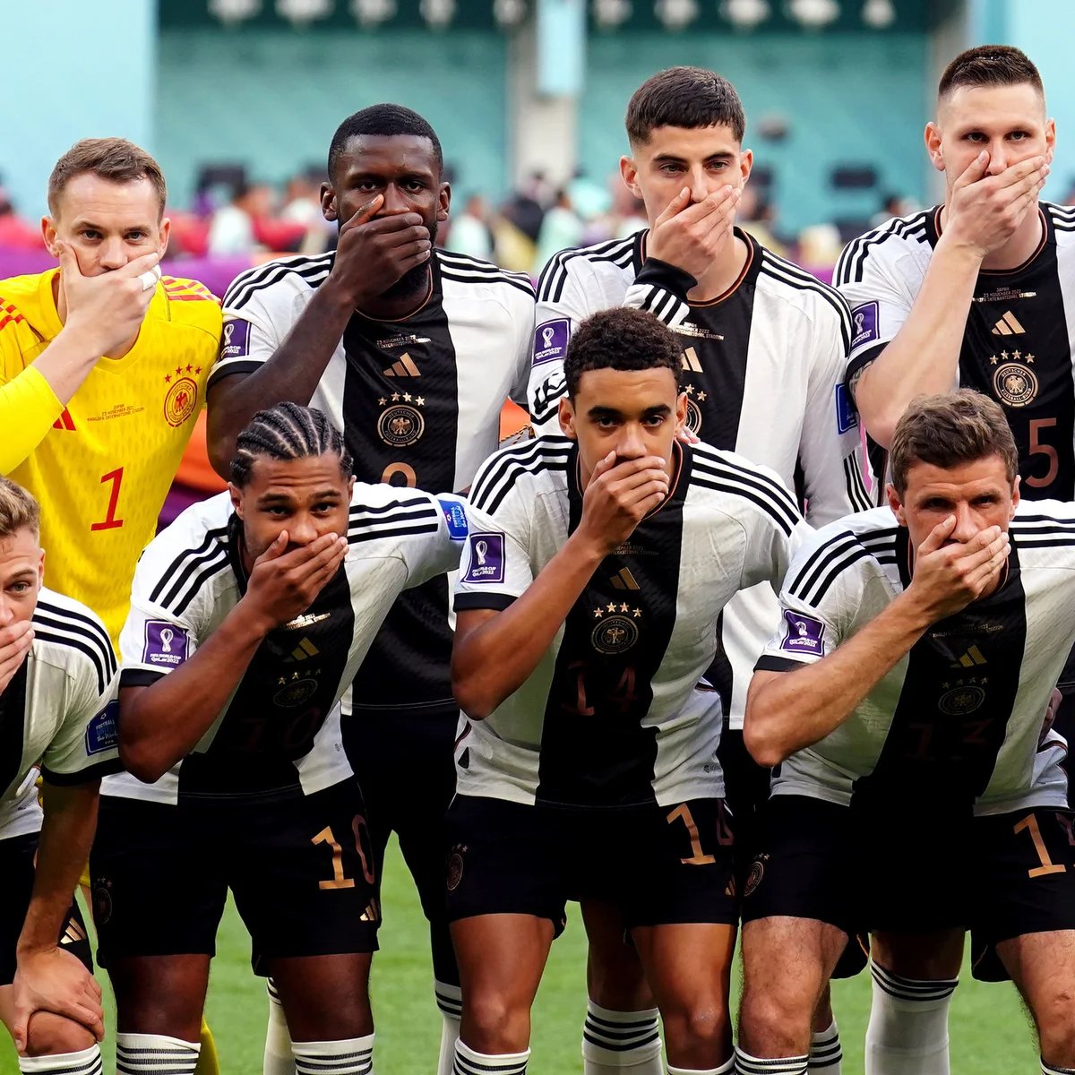 KeithWoodsYT's tweet photo. 🇩🇪 Germany had another shocking World Cup and fully deserved to lose to Paraguay tonight.

It's sad to see the decline of the German national team. Their World Cup winning side that demolished Brazil 7-1 in 2014 was the culmination of a long national project to establish German dominance, and that team was the peak expression of German martial virtues in a sporting context.

Since then their decline has mirrored German national decline. Many former players have complained about the team losing "Kampfgeist," which was the resilience, collective will and fighting spirit that made so many German teams triumph over more individually talented opposition. Obviously, the subtext of this is that much of the team are no longer ethnically German. 

Before the 2018 World Cup, in which Germany didn't even get out of their group as defending champions, Turks Mesut Özil and İlkay Gündoğan met Erdoğan in London. Özil responded to criticism by retiring from international football and accusing Germany of being racist to him.

In 2022, where they again went out in the group stage, they partook in the humiliating show of covering their mouths to protest the Qataris banning them from wearing gay "One Love" armbands to defend the only thing allowed to pass for "German values."

The side that lost tonight lacked everything that made German football great. A team of individuals led by a tactics-focused coach lacking inspiration, who couldn't break down a more hard-working spirited side. Congratulations to Paraguay. 🇵🇾