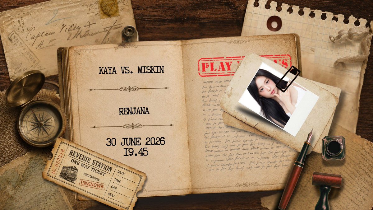 lostAHYEON's tweet photo. A new activity has been scheduled at 𝓡𝓮𝓿𝓮𝓻𝓲𝓮 𝓢𝓽𝓪𝓽𝓲𝓸𝓷. Please proceed to the designated platform and prepare for departure.

🎫 : 𝐊𝐀𝐘𝐀 𝐕𝐒. 𝐌𝐈𝐒𝐊𝐈𝐍
📢 : 𝐑𝐄𝐍𝐉𝐀𝐍𝐀
🔔 : 𝟏𝟗.𝟒𝟓

In 𝓡𝓮𝓿𝓮𝓻𝓲𝓮 𝓢𝓽𝓪𝓽𝓲𝓸𝓷, your ticket is a 𝒓𝒆𝒑𝒐𝒔𝒕 https://t.co/b1w2UKMgcq