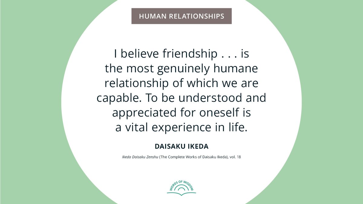 daisakuikeda_of's tweet photo. For more quotes, head to: https://t.co/w8bf5ZVphS
#FriendshipQuotes #DaisakuIkedaQuotes #WordsOfWisdom #PeaceThroughDialogue https://t.co/IH9s6jo6Qe