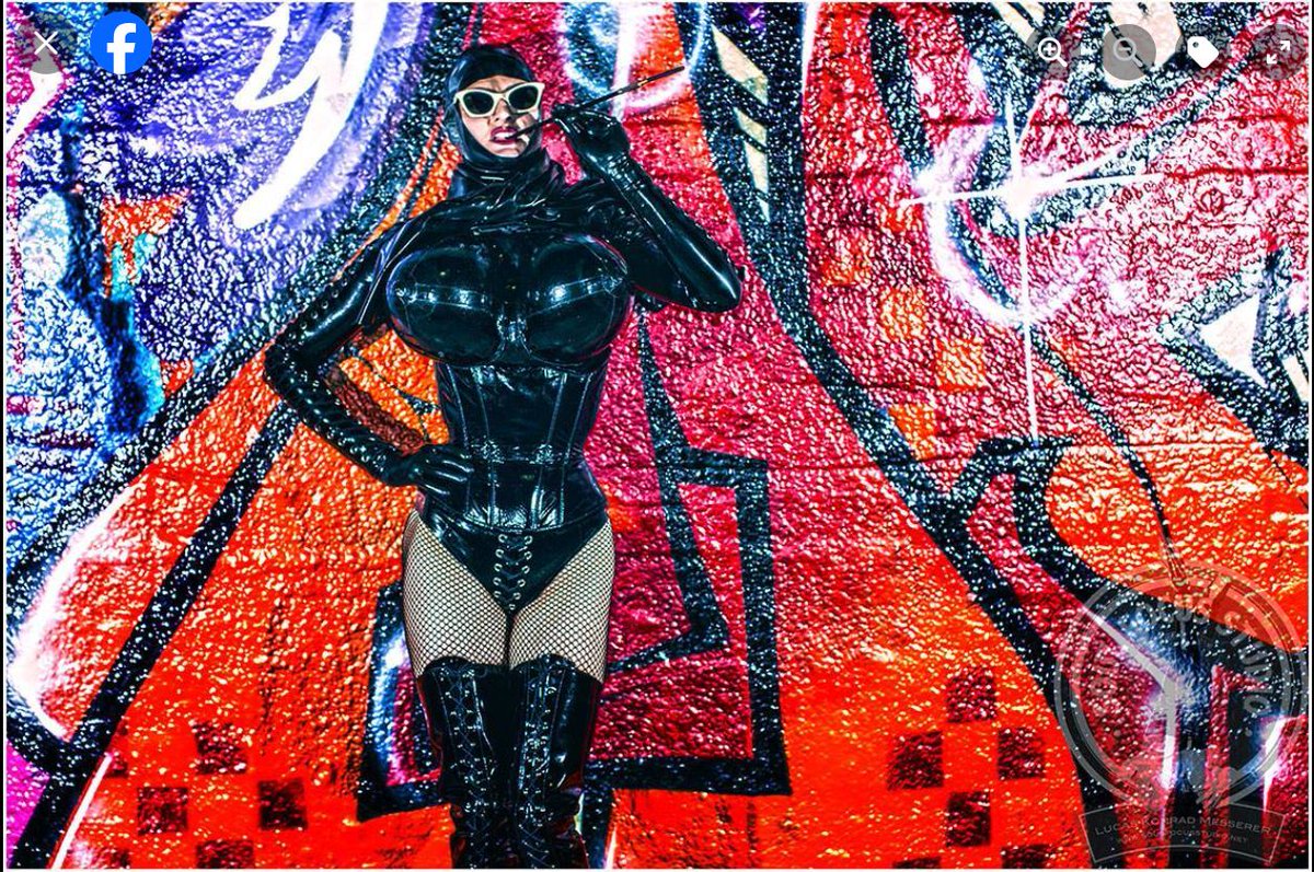 MsNaokoTokyo's tweet photo. GRAFF X LATEX! Shot by local legend Luke from Soul Focus Studio, I'm wearing a Demask megaboobs latex corset, vintage thigh high boots by Little Shoe Box & a lace-on rubber bolero of My own design + manufacture. #mistresstokyo #littleshoebox #demasklatex #soulfocusstudio https://t.co/eUZlvMd5Tj