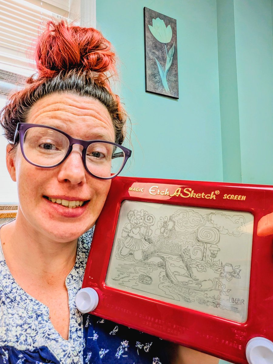 PlanetM13's tweet photo. Daily dose of etch-a-sketch Candyland Bear by Marz (me) #dailydoseofetchasketch #art #dailyart https://t.co/cSqJL5Tsfz