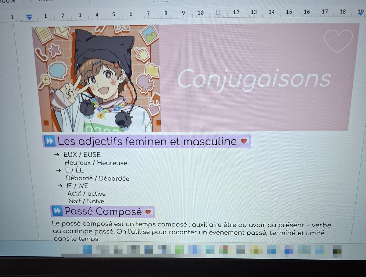 larijournal's tweet photo. 📑 studylog 29.06.26 | #studytwt #langtwt
Je suis en train de faire un résumé de toute les conjugaisons et vocabulaire que j'ai apris pendant ma cours de français. J'ai oublié beaucoup des structures que j'ai étudié l'année dernière donc je vais faire de la révision. https://t.co/q0b2ueexAd