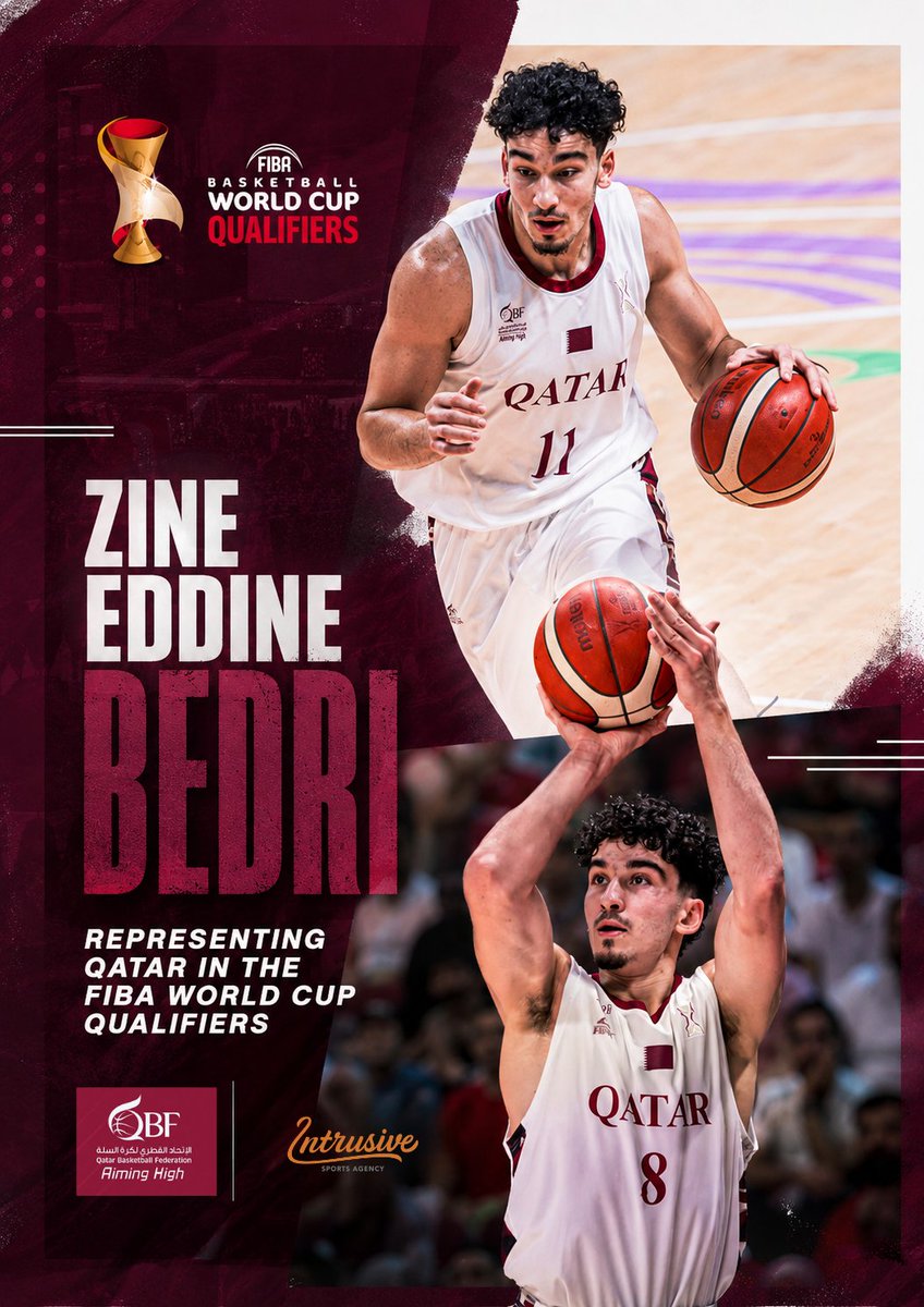 IntrusiveSports's tweet photo. Best of luck to @23Zineddine as he represents
@qatarbf at the 2027 @FIBAWC Qualifiers ‼️ https://t.co/UixJ9Ztf1n