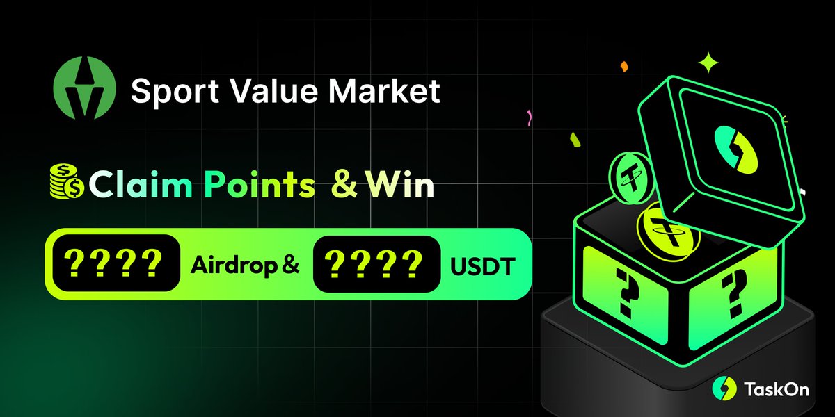 TaskOnCampaigns's tweet photo. 🎉 We’re excited to announce that @SVMFootball is now LIVE on Taskon!

👉 Join and complete tasks to earn # Sport Value Market Points:
https://t.co/d6CRL22PGs

🏆 Leaderboard Sprint is now open!
Top participants will share a 300USDT prize pool — don’t miss your chance to win big!

🎯 Hit community milestones and unlock an additional reward!

💎 In addition, earn more App Points that can be redeemed for token rewards and exclusive benefits.

🎁 Early supporters will also receive airdrop opportunities, special perks, and exclusive surprises.

🚀 The earlier you join, the more advantages you’ll unlock. Jump in now!
