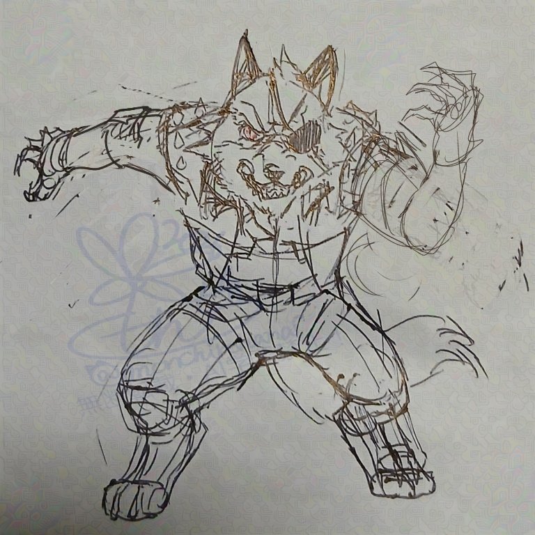 monchirohana's tweet photo. なんか···清書しようとして断念した落書き🐺 https://t.co/SNElLMjlw8