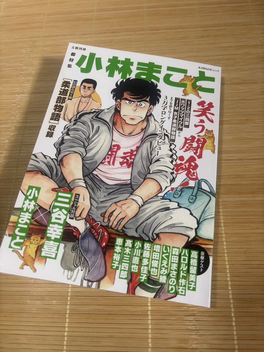 mutoushouten's tweet photo. 兄から「お前らの分も予約しといたから読め」と送られてきた総特集小林まこと。「それいけ岩清水」を初めて読んだ時のあのおもしろさの衝撃は未だに覚えている。この兄だからわたしはジャンプ系を通っていないんだ。兄の部屋から1•2の三四郎引っ張り出してこよう。 https://t.co/tyYmrAuGz8
